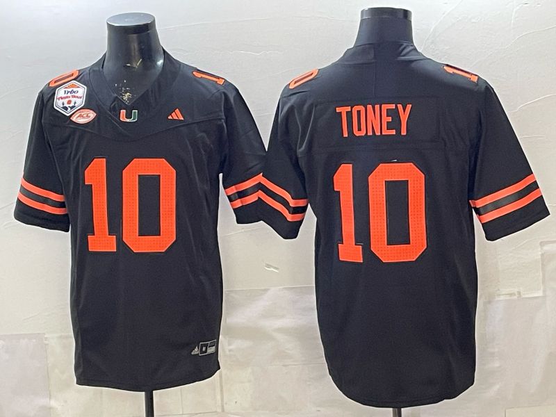 Men 2026 Miami Hurricanes #10 Toney Black 3th generations Limited NCAA Jersey 05->ncaa teams->NCAA Jersey